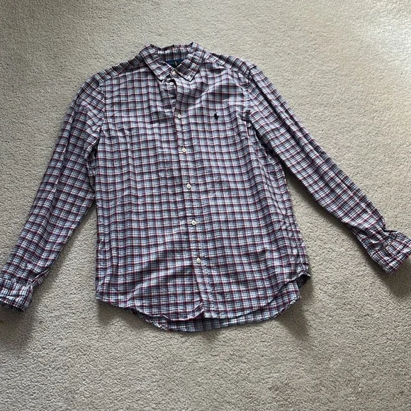 Boys BUNDLE Polo Raulph Lauren Plaid Dress Shirts Size XL - Picture 8 of 13